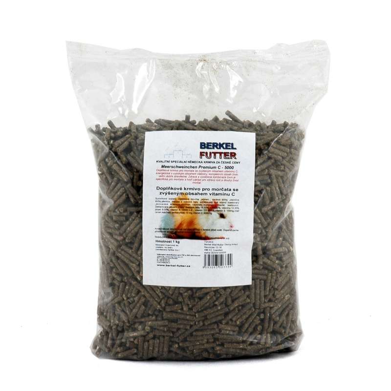 Berkel Futter Meerschweinchen Premium C 0,8kg, granule pro morče c vit.C