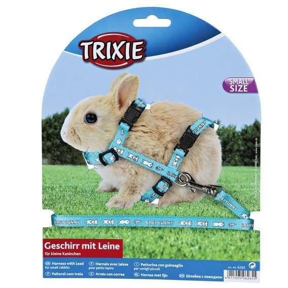 Postroj králík Trixie Baby Bunny - Tyrkysová barva