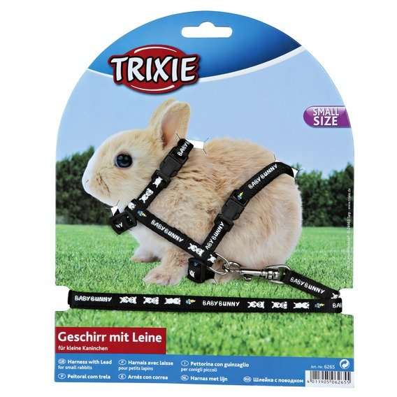 Postroj králík Trixie Baby Bunny - Černá barva