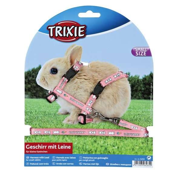 Postroj králík Trixie Baby Bunny - Růžová barva