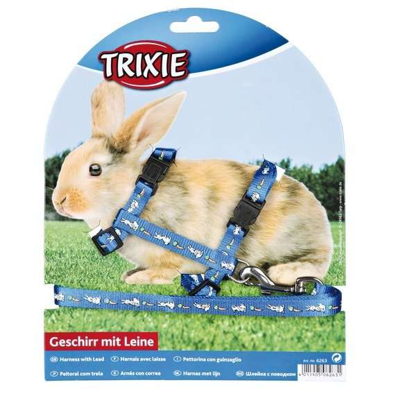 Postroj králík Trixie s motivem - Modrá barva