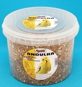 Apetit Andulka 2kg, vědro 3L,základní krmivo pro andulky