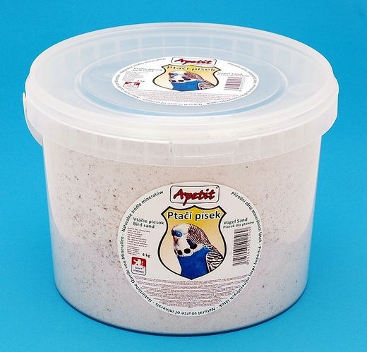 Apetit - Ptačí grit 4kg, vědro 3L, doplňkové minerální krmivo pro ptactvo