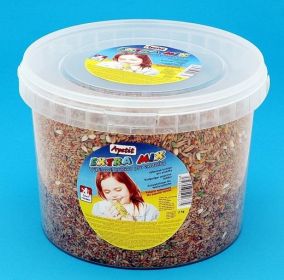 Apetit Andulka extra mix 2kg, vědro 3L, výběrové krmivo pro andulky