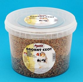 Apetit Exot 2kg,vědro 3L, základní krmivo pro drobné exotické ptactvo 