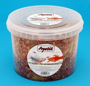 Apetit - vločky pro akvarijní ryby, Tropical Color Flakes, vědro 3L (350g)