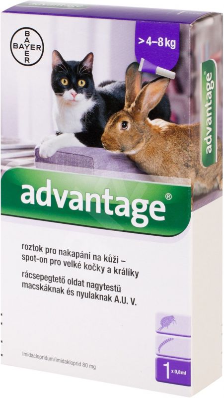 Advantage spot-on kočka, králík nad 4kg 0,8ml