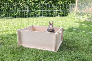 Dřevěný hrabací box pro králíky a morčata 50x39x20 cm