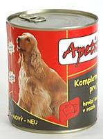 Apetit - konzerva pro psy - hovězí 855g, hovězí kousky v rosolu